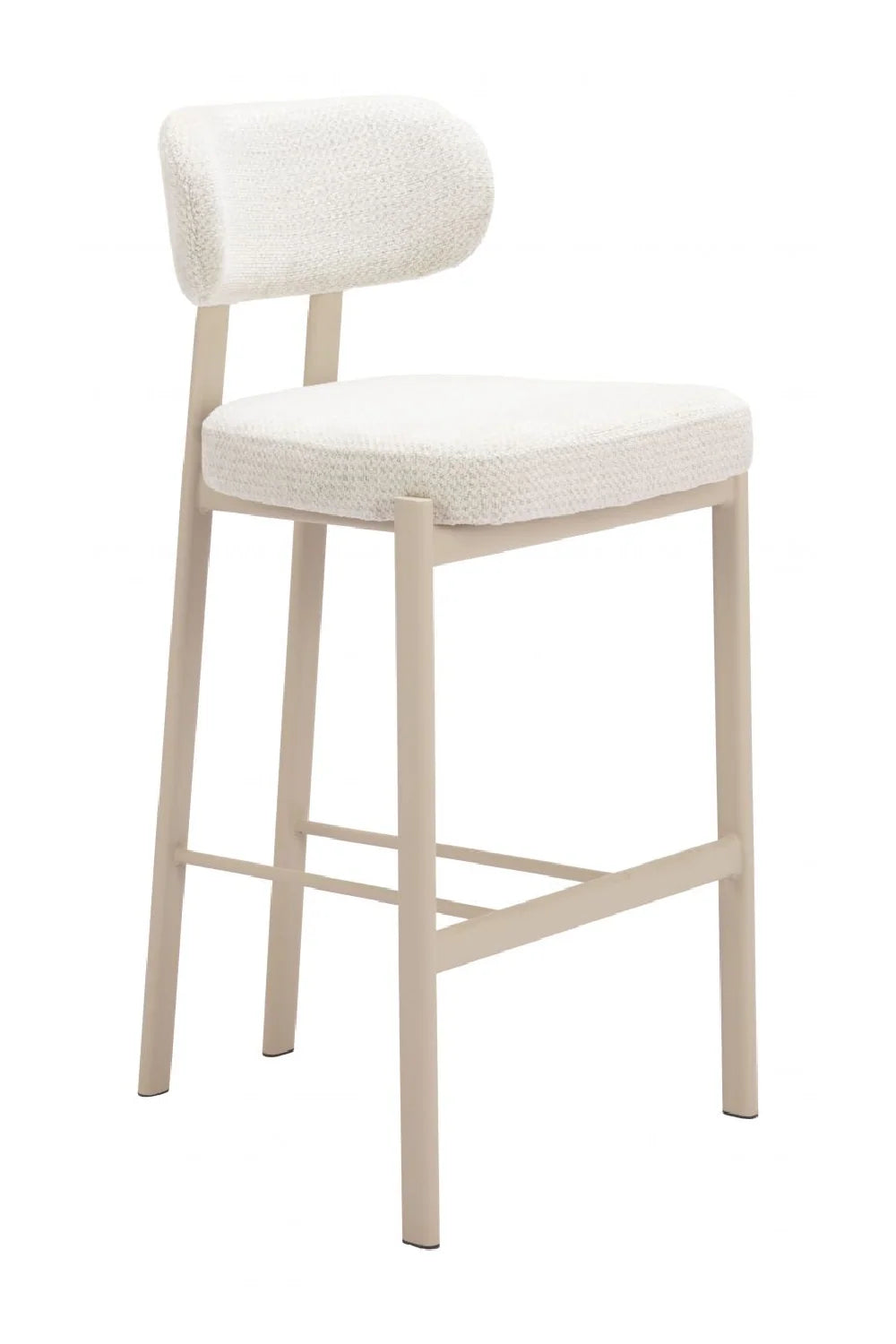 Luxury Upholstered Modern Fabric Bar Stool European Style for Villa