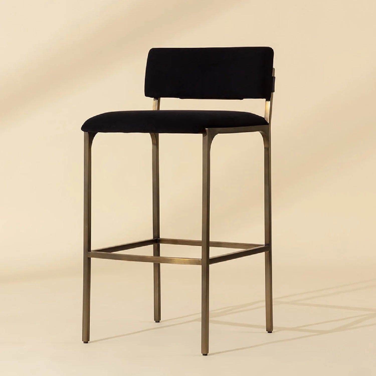Luxury Upholstered Modern Fabric Bar Stool European Style for Villa