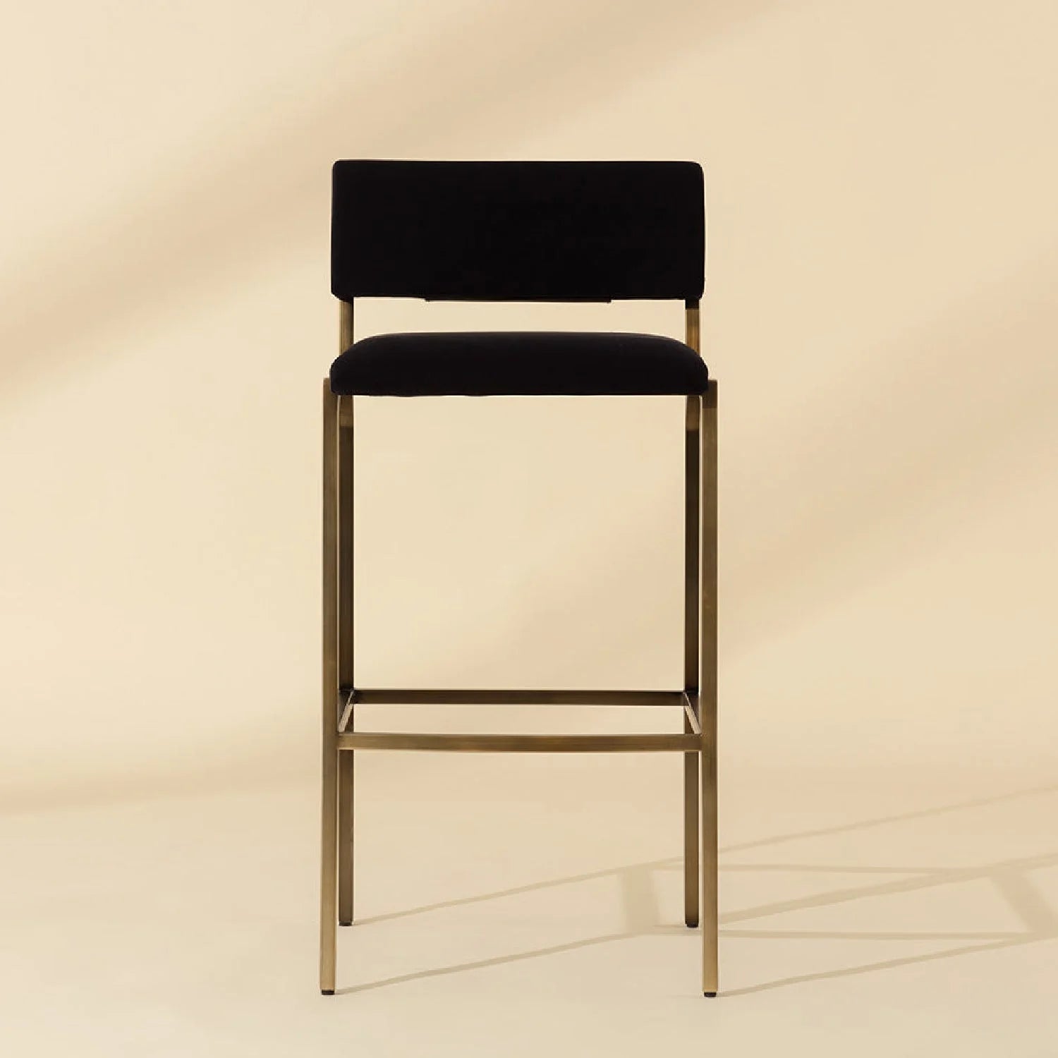 Luxury Upholstered Modern Fabric Bar Stool European Style for Villa