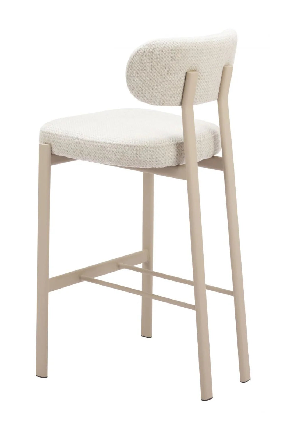 Luxury Upholstered Modern Fabric Bar Stool European Style for Villa