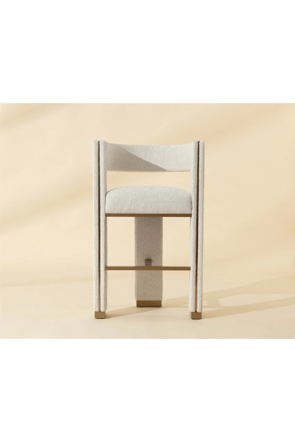 Luxury Upholstered Modern Fabric Bar Stool European Style for Villa