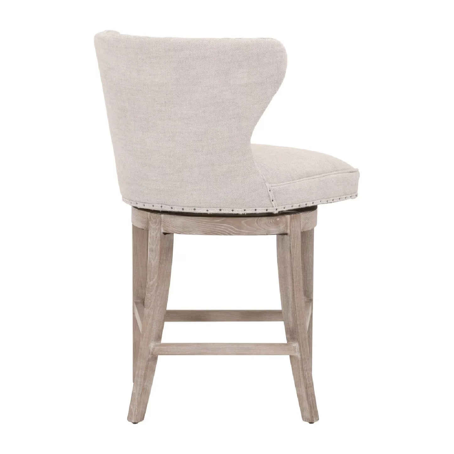 Luxury Upholstered Modern Fabric Counter Stool European Style for Villa