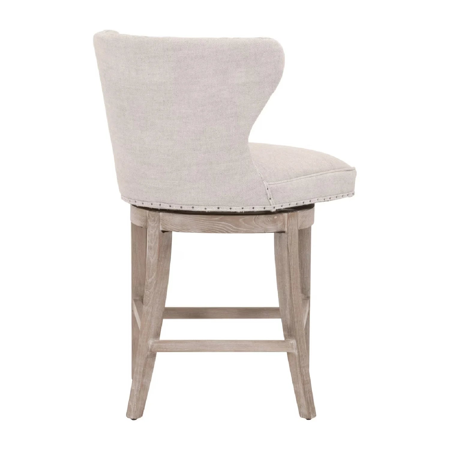 Luxury Upholstered Modern Fabric Counter Stool European Style for Villa