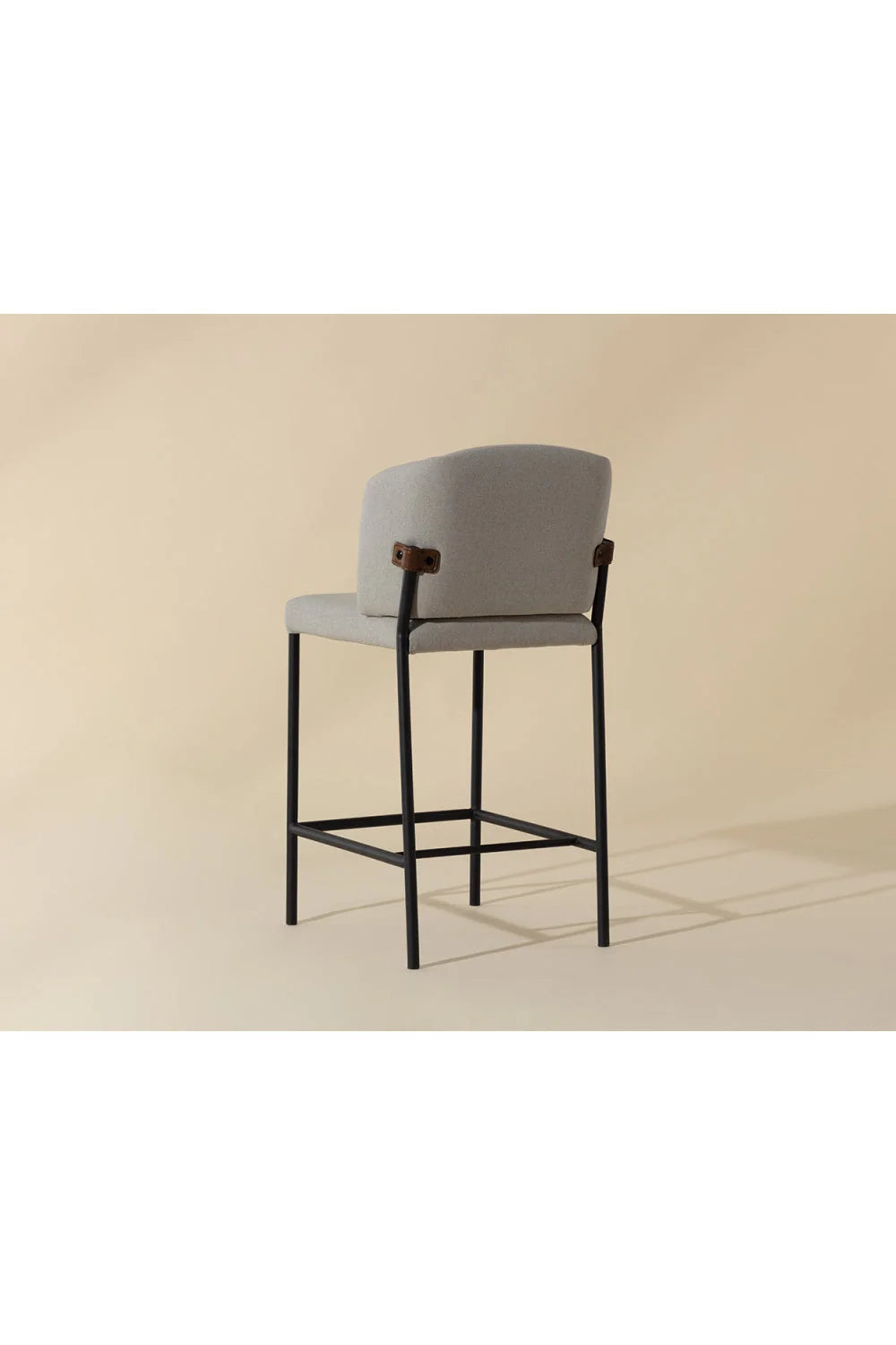 Luxury Upholstered Modern Fabric Counter Stool European Style for Villa