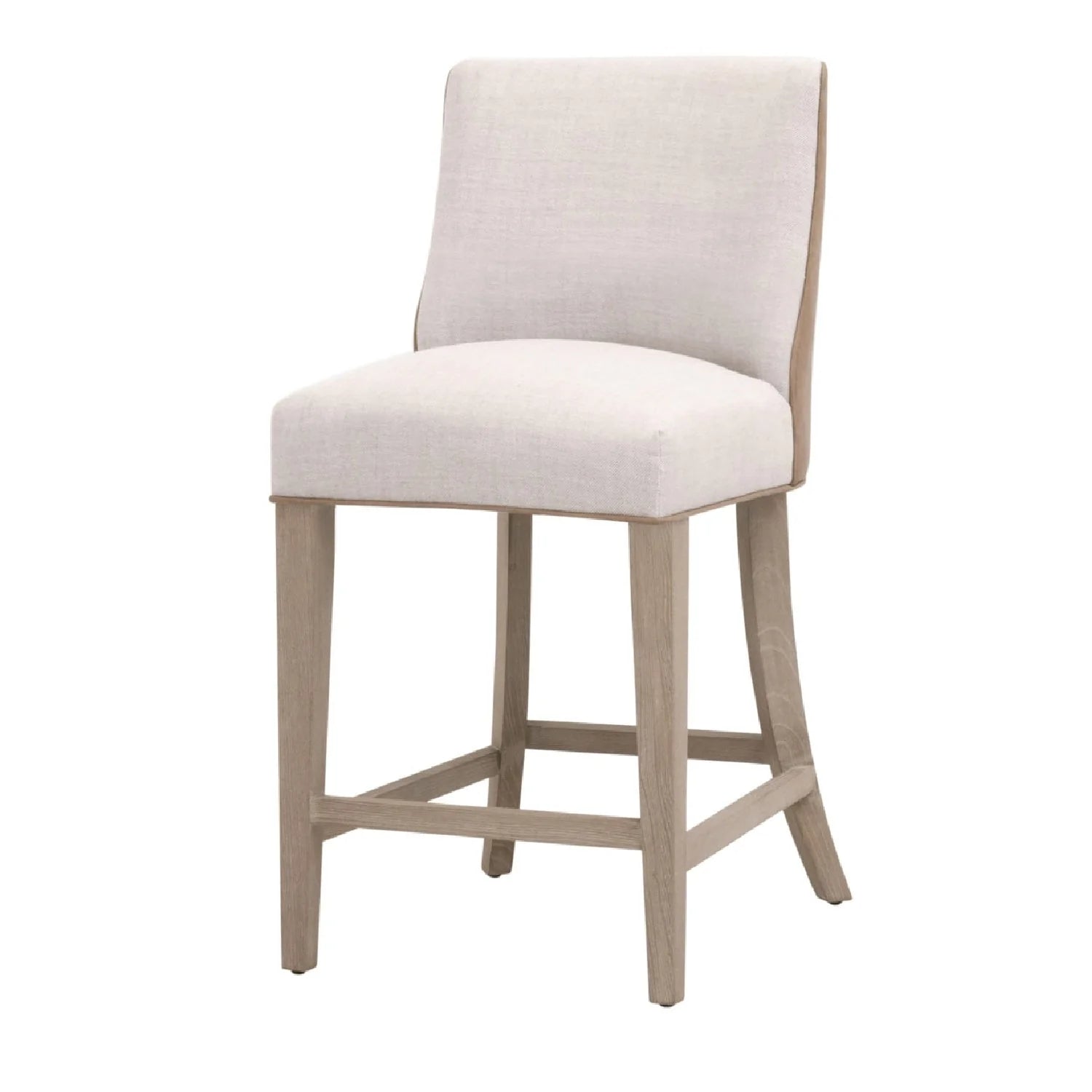 Luxury Upholstered Modern Fabric Counter Stool European Style for Villa