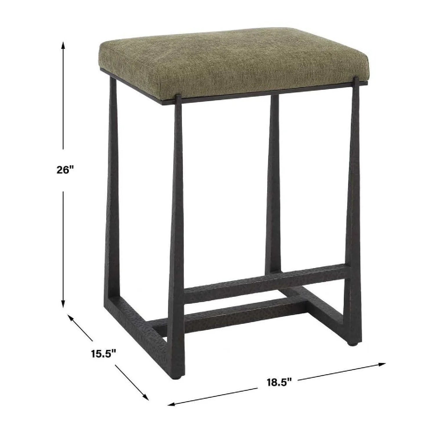 Luxury Upholstered Modern Fabric Counter Stool European Style for Villa