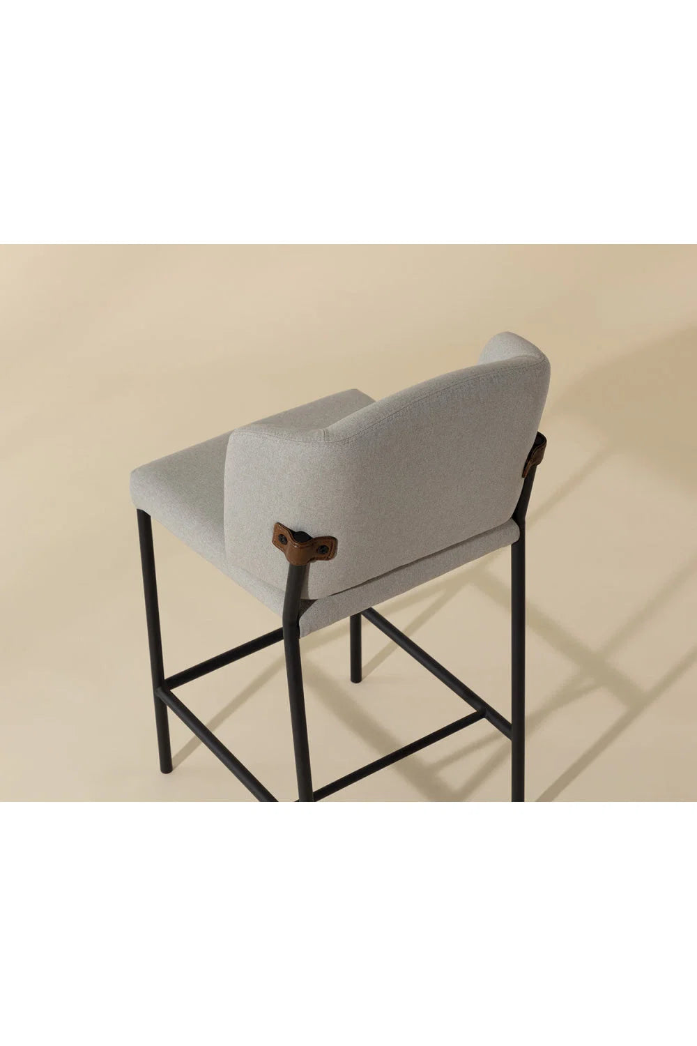 Luxury Upholstered Modern Fabric Counter Stool European Style for Villa