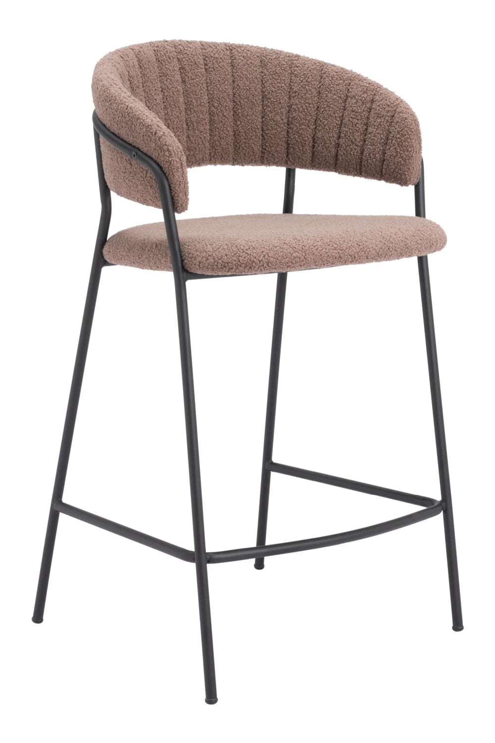 Luxury Upholstered Modern Fabric Counter Stool European Style for Villa