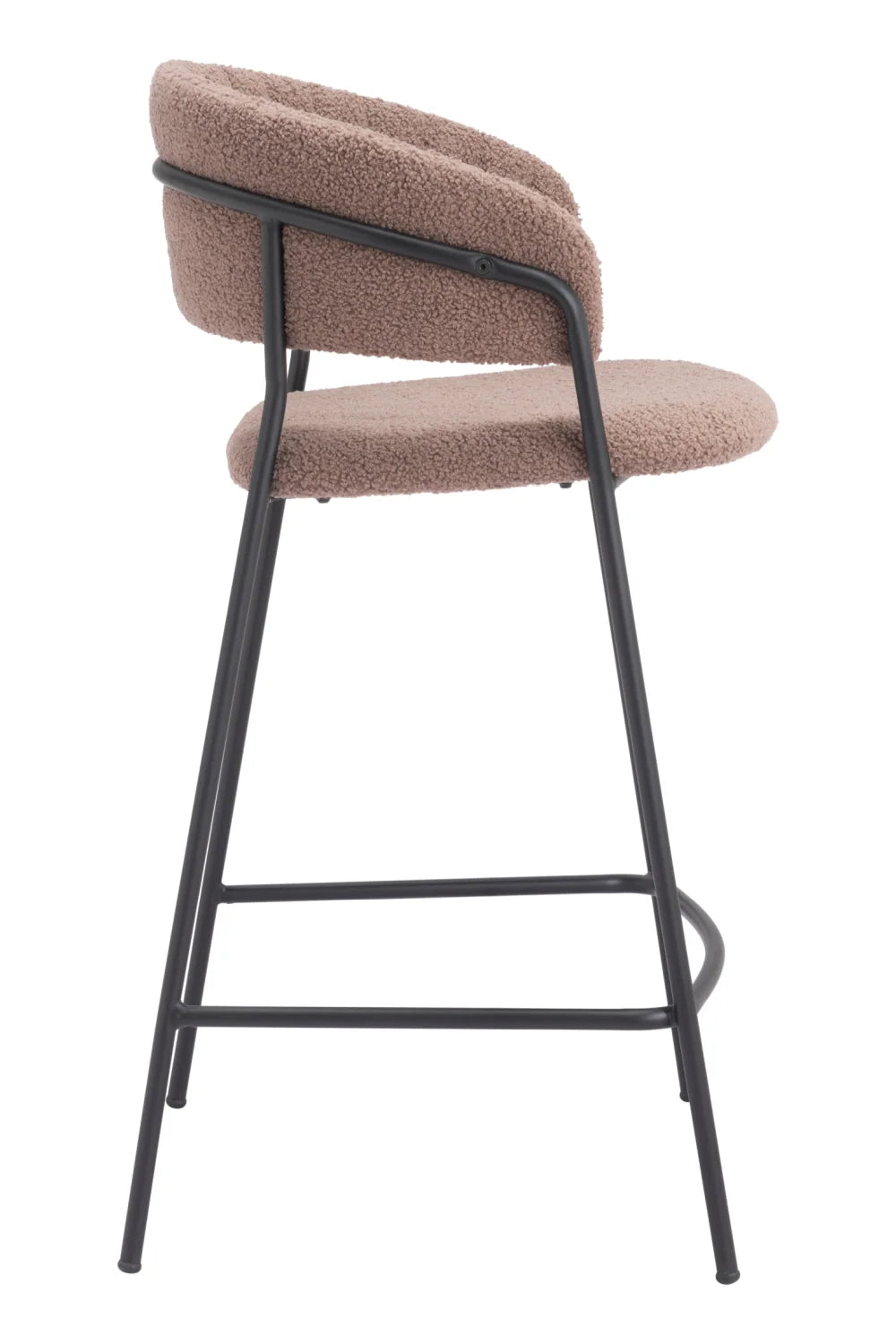 Luxury Upholstered Modern Fabric Counter Stool European Style for Villa