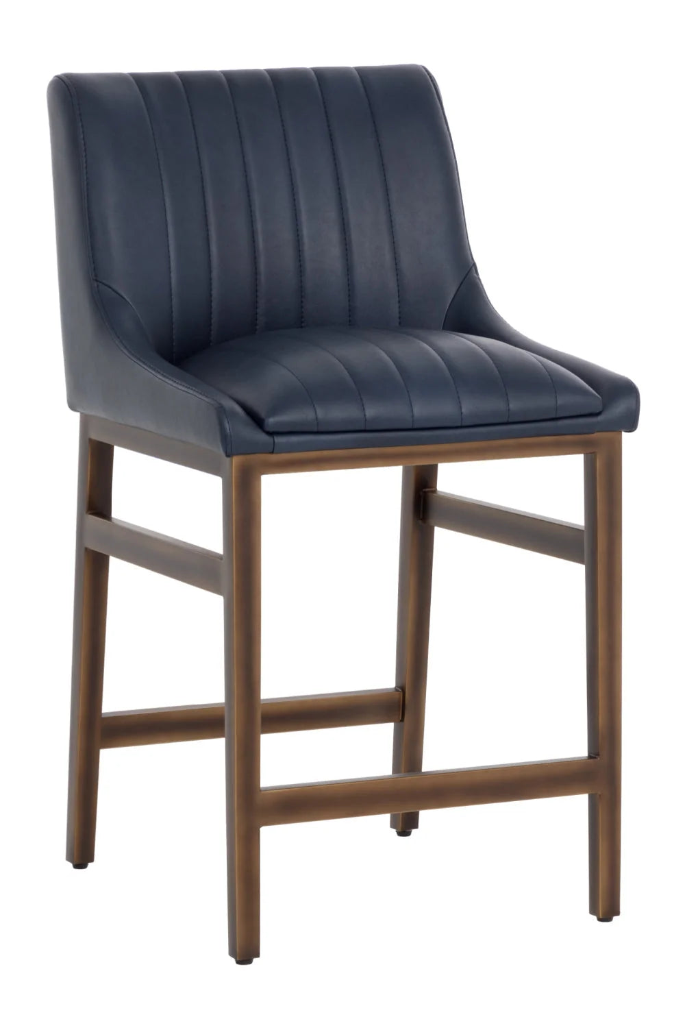 Luxury Upholstered Modern Fabric Counter Stool European Style for Villa