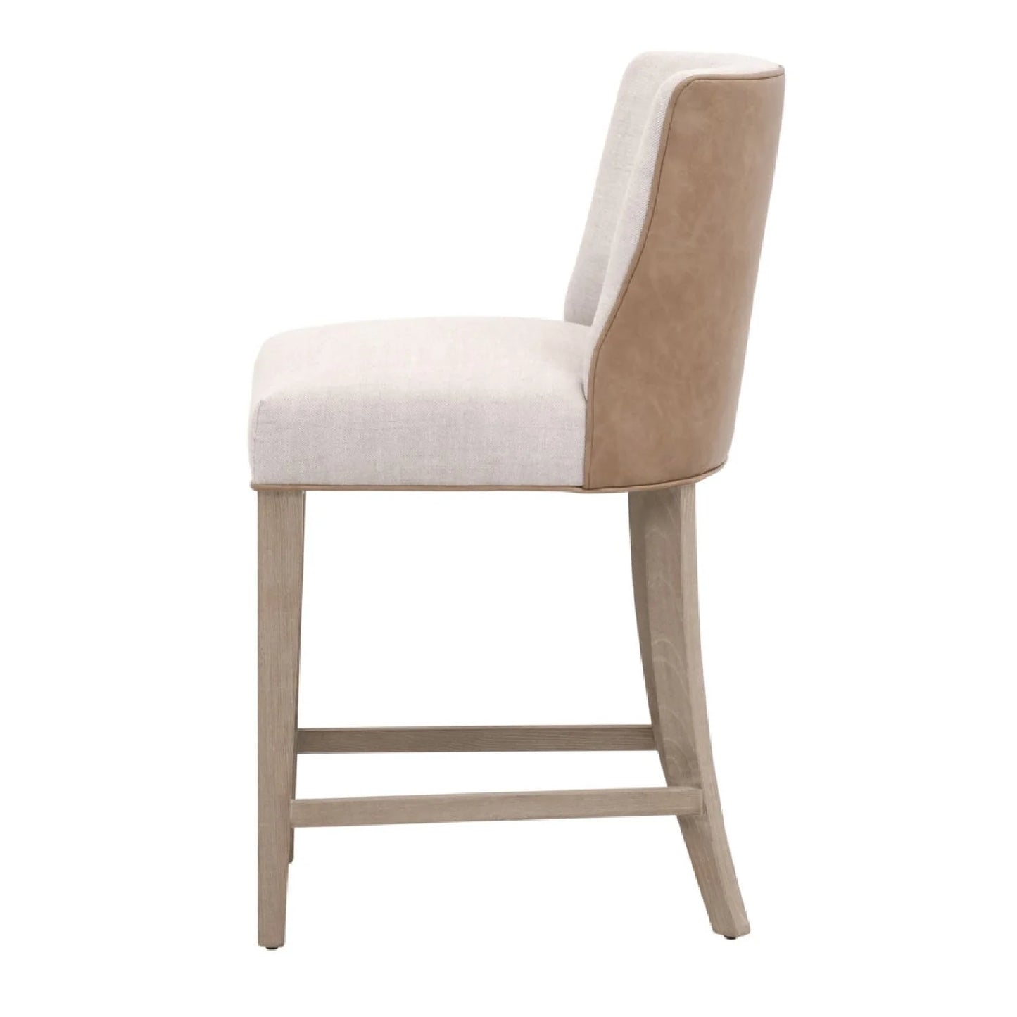 Luxury Upholstered Modern Fabric Counter Stool European Style for Villa