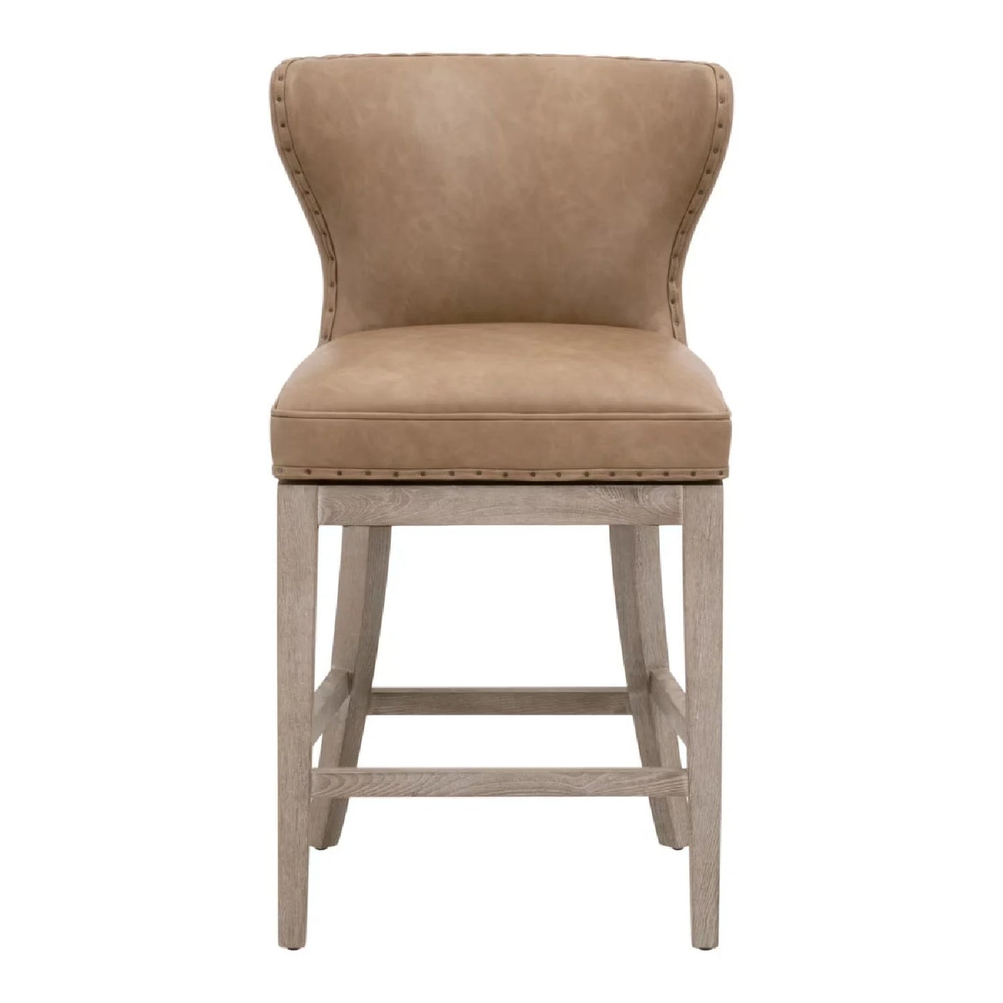 Luxury Upholstered Modern Fabric Counter Stool European Style for Villa