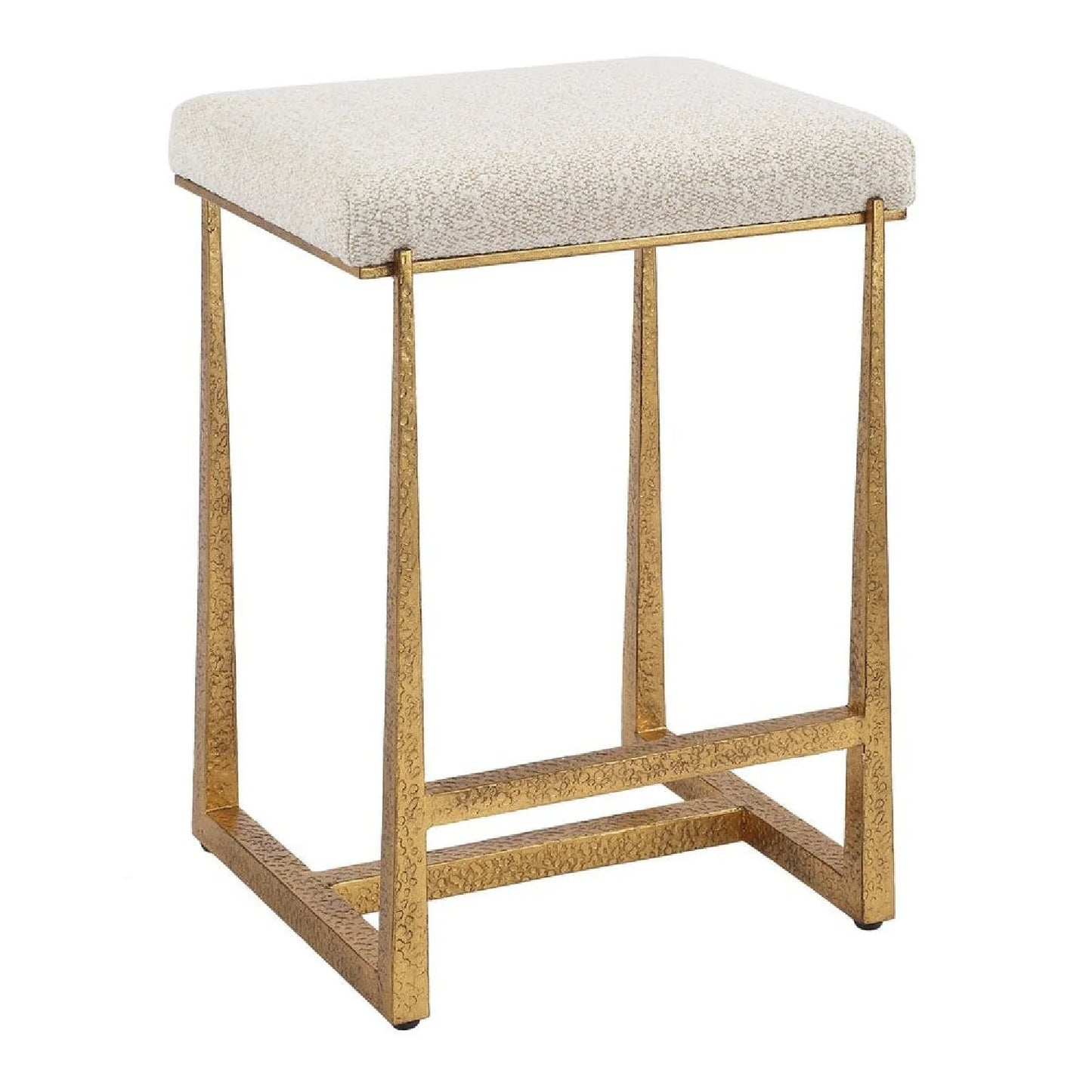Luxury Upholstered Modern Fabric Counter Stool European Style for Villa