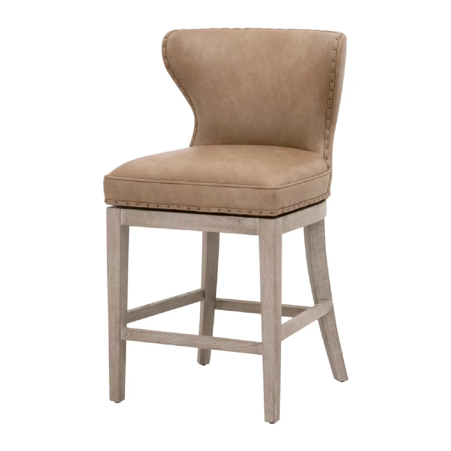 Luxury Upholstered Modern Fabric Counter Stool European Style for Villa