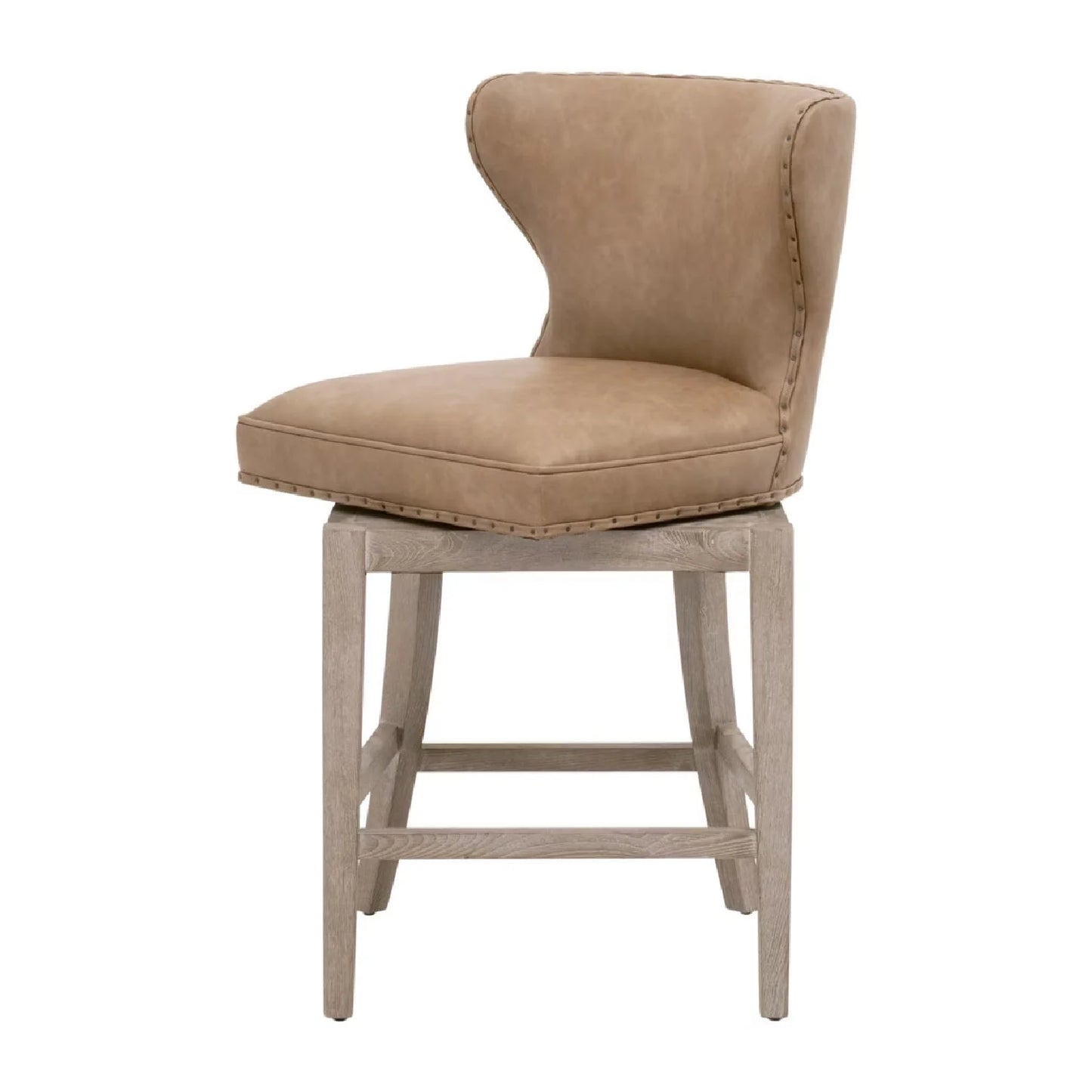 Luxury Upholstered Modern Fabric Counter Stool European Style for Villa