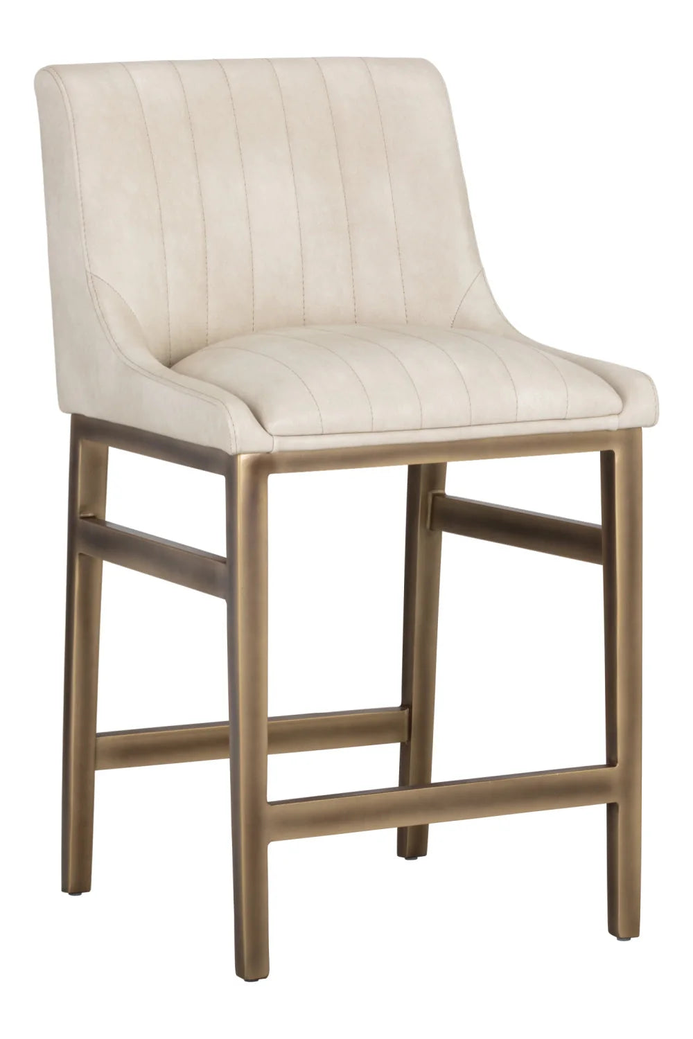 Luxury Upholstered Modern Fabric Counter Stool European Style for Villa