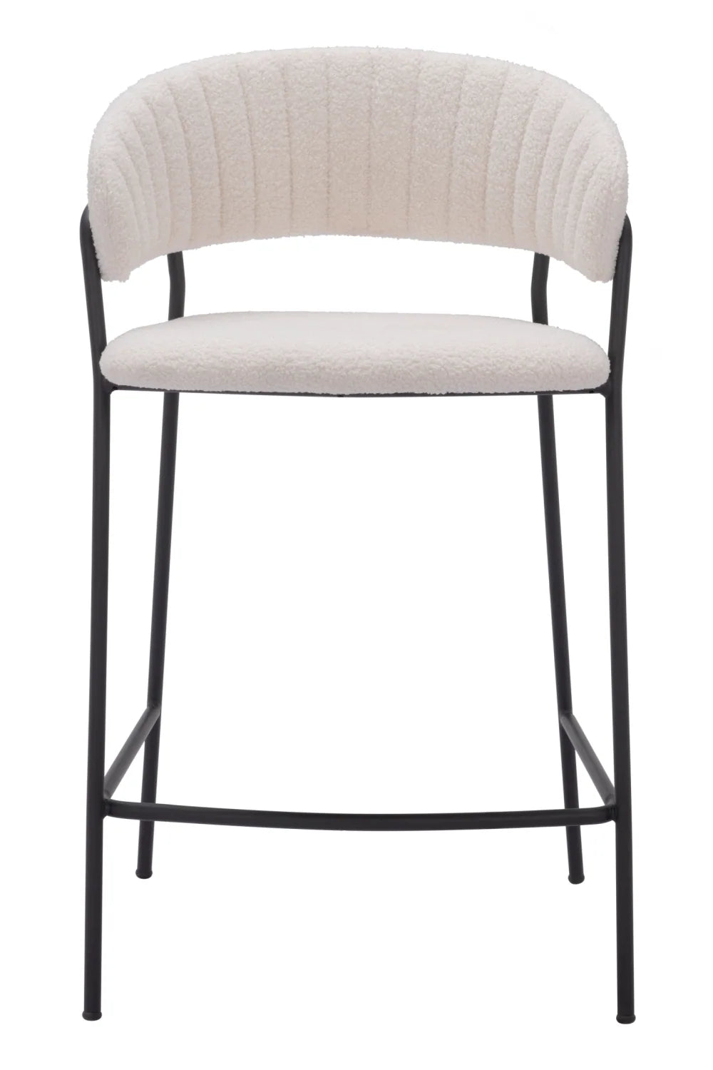 Luxury Upholstered Modern Fabric Counter Stool European Style for Villa
