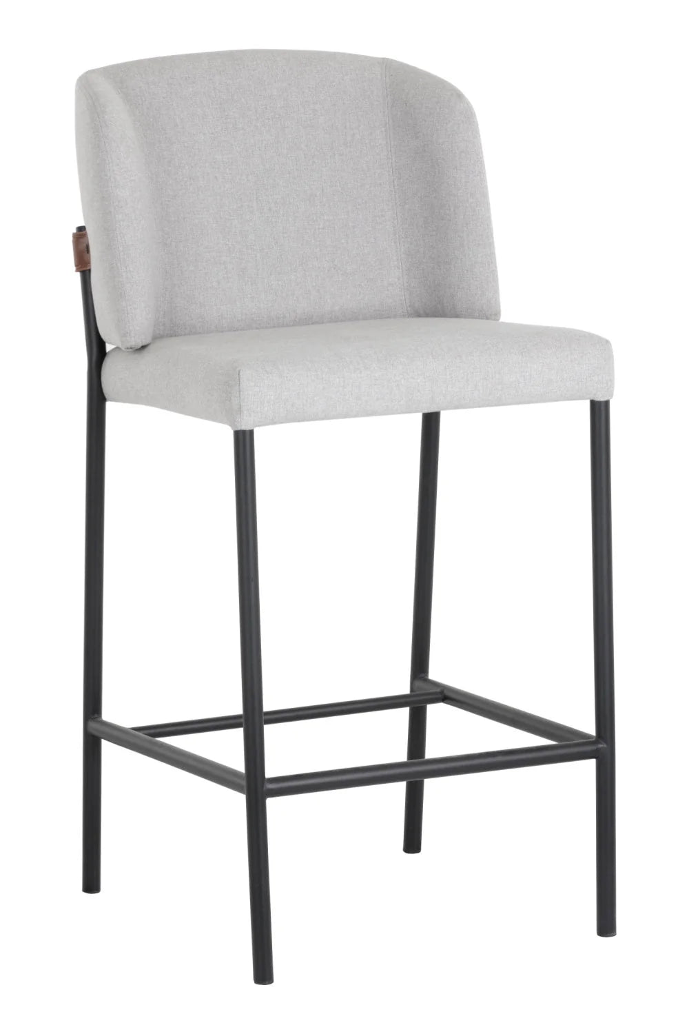 Luxury Upholstered Modern Fabric Counter Stool European Style for Villa