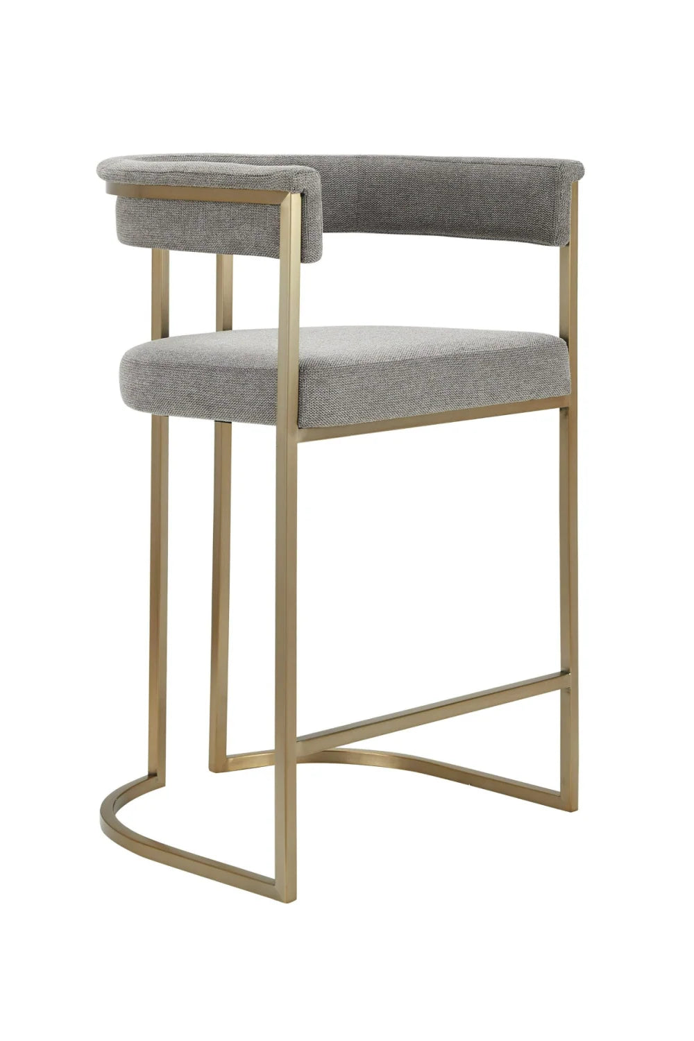 Luxury Upholstered Modern Fabric Counter Stool European Style for Villa
