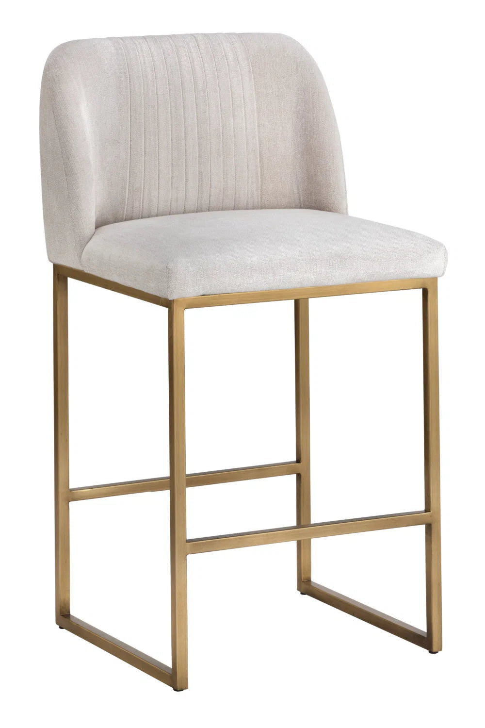 Luxury Upholstered Modern Fabric Counter Stool European Style for Villa
