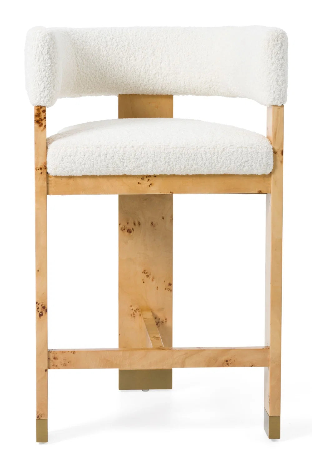 Luxury Upholstered Modern Fabric Counter Stool European Style for Villa