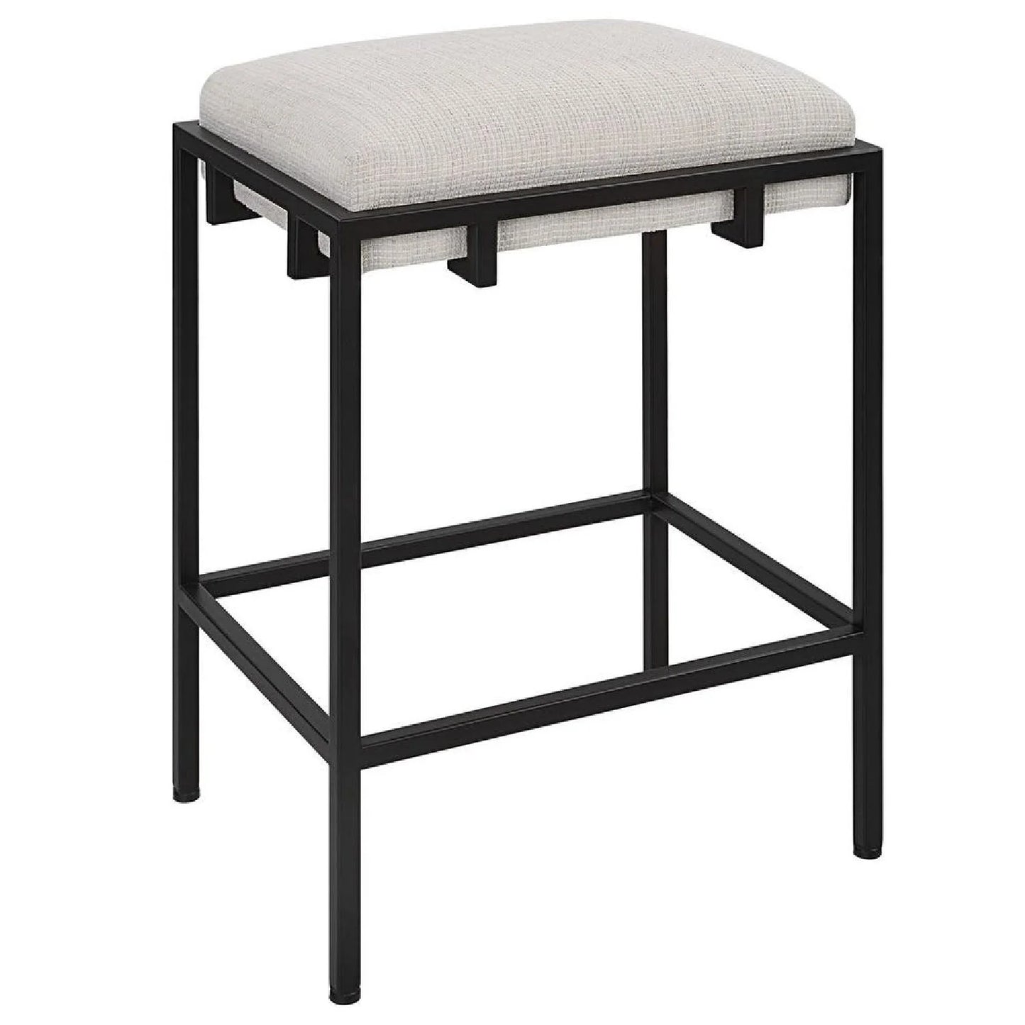 Luxury Upholstered Modern Fabric Counter Stool European Style for Villa