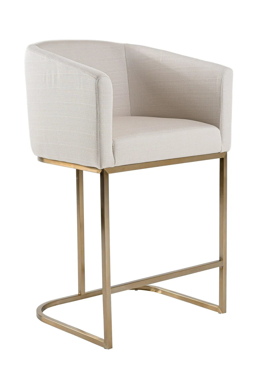 Luxury Upholstered Modern Fabric Counter Stool European Style for Villa