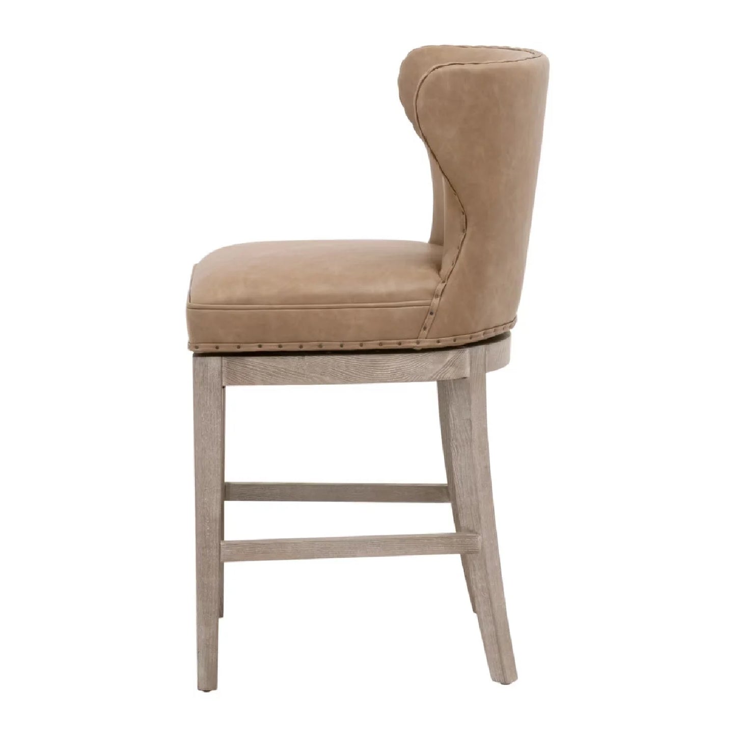 Luxury Upholstered Modern Fabric Counter Stool European Style for Villa