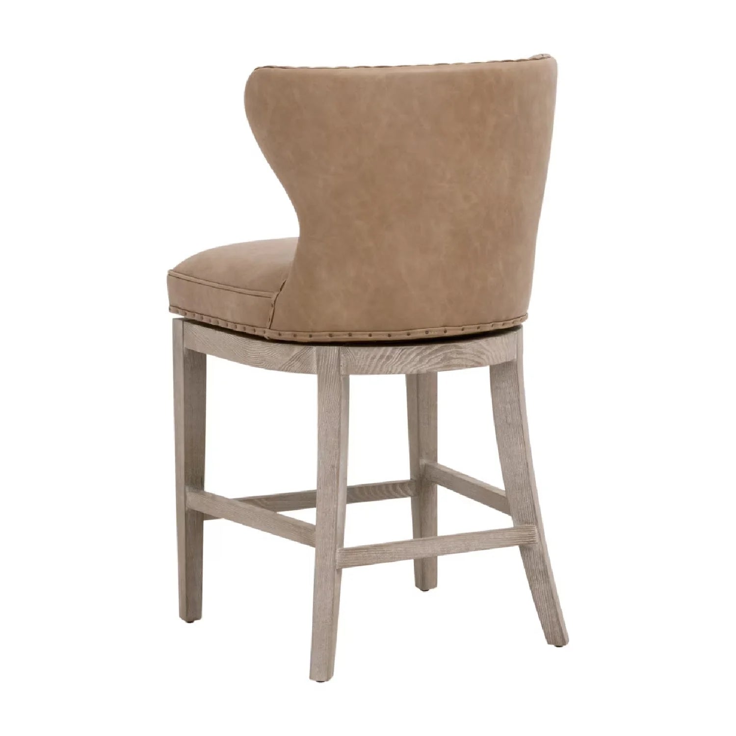 Luxury Upholstered Modern Fabric Counter Stool European Style for Villa