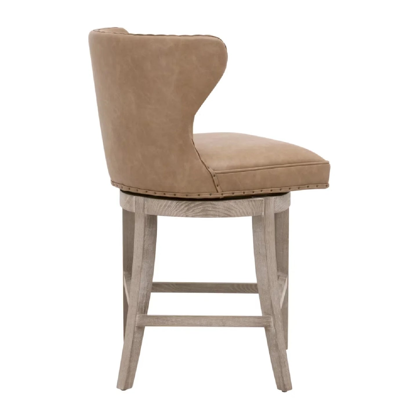 Luxury Upholstered Modern Fabric Counter Stool European Style for Villa