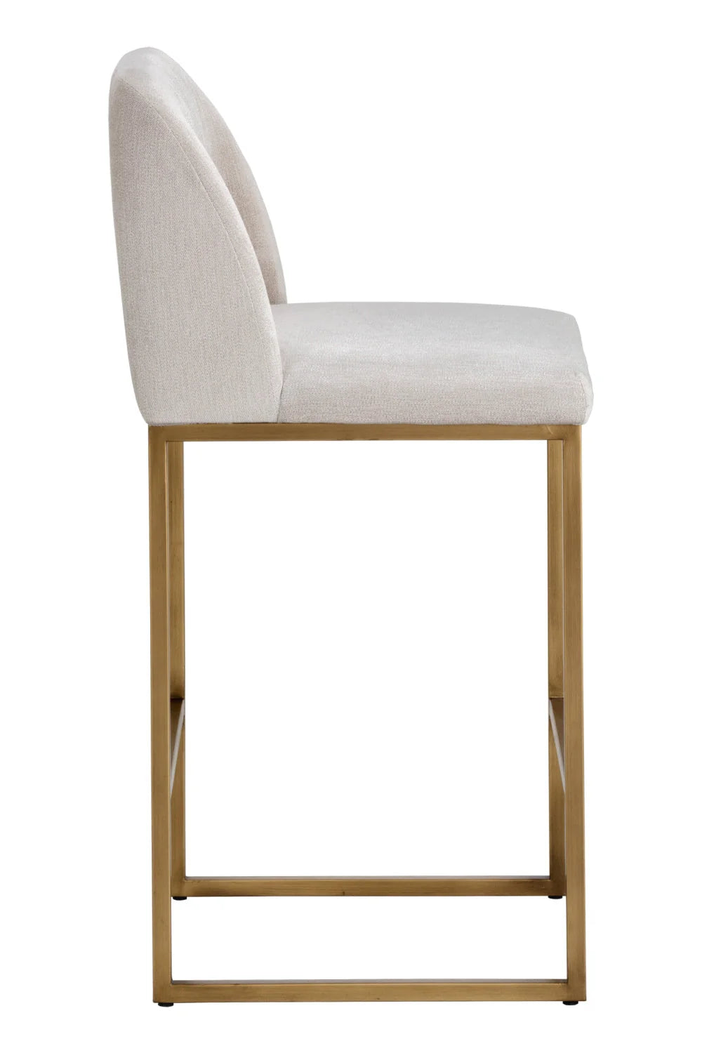 Luxury Upholstered Modern Fabric Counter Stool European Style for Villa