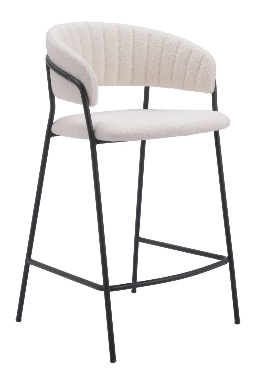 Luxury Upholstered Modern Fabric Counter Stool European Style for Villa