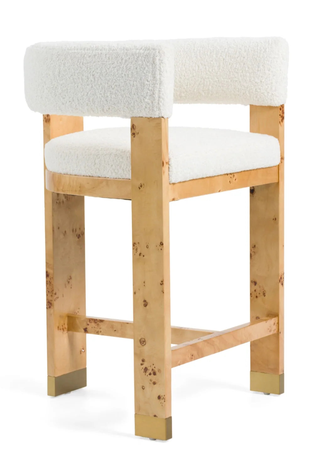Luxury Upholstered Modern Fabric Counter Stool European Style for Villa