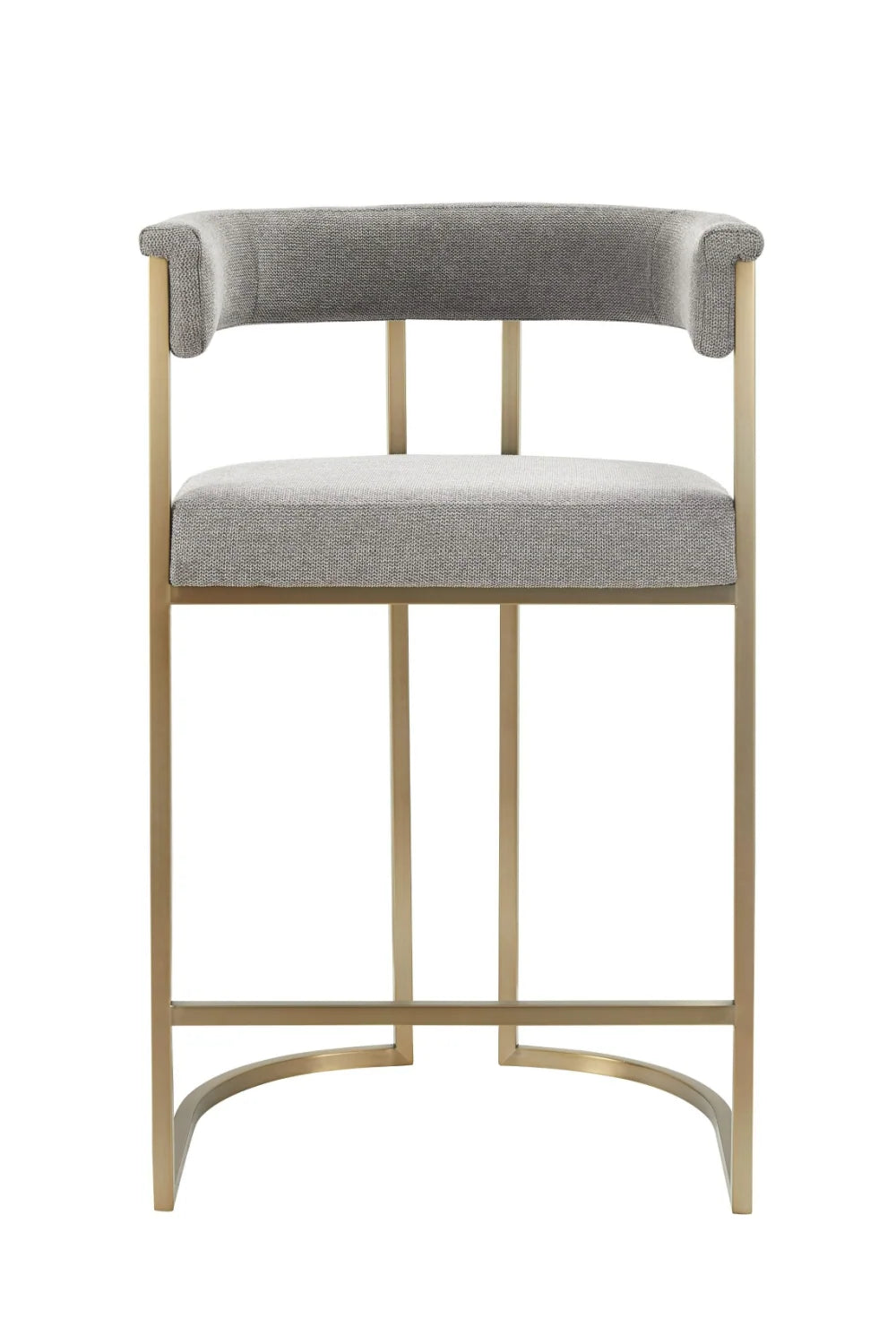 Luxury Upholstered Modern Fabric Counter Stool European Style for Villa