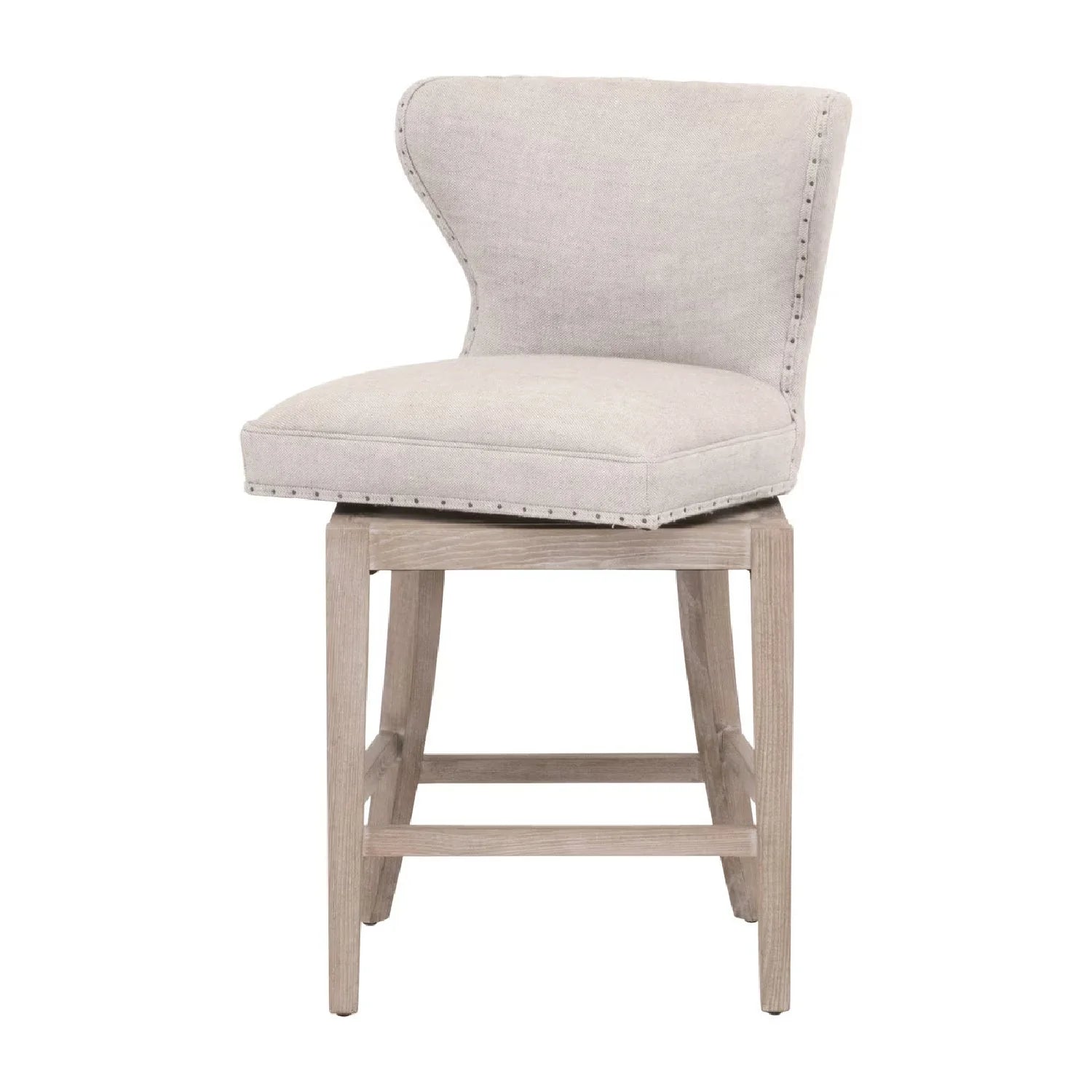 Luxury Upholstered Modern Fabric Counter Stool European Style for Villa
