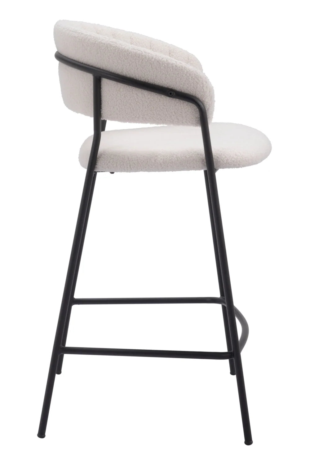 Luxury Upholstered Modern Fabric Counter Stool European Style for Villa