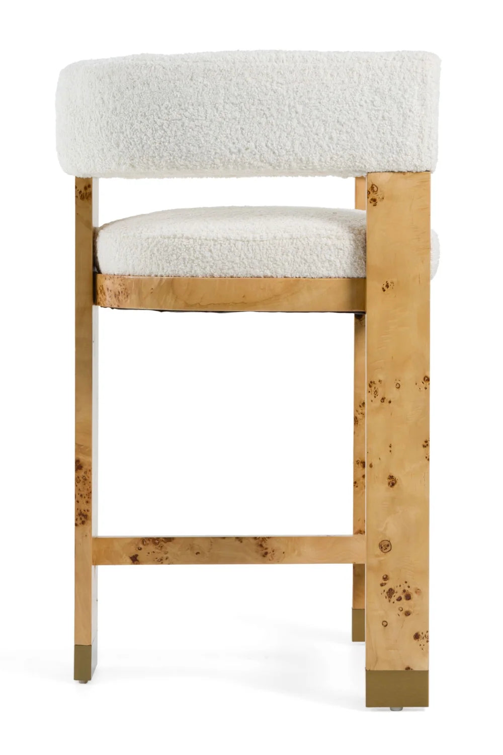Luxury Upholstered Modern Fabric Counter Stool European Style for Villa