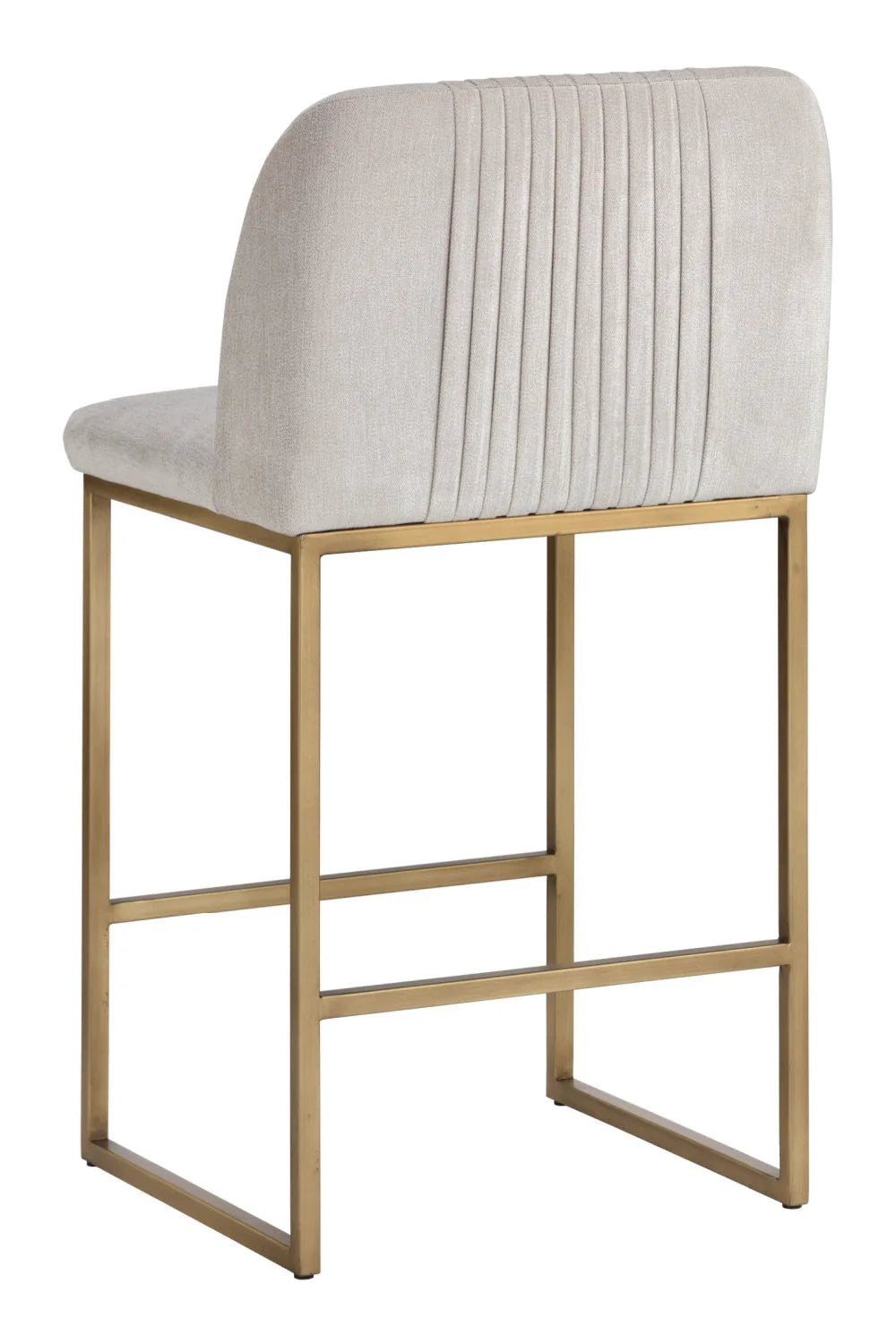 Luxury Upholstered Modern Fabric Counter Stool European Style for Villa
