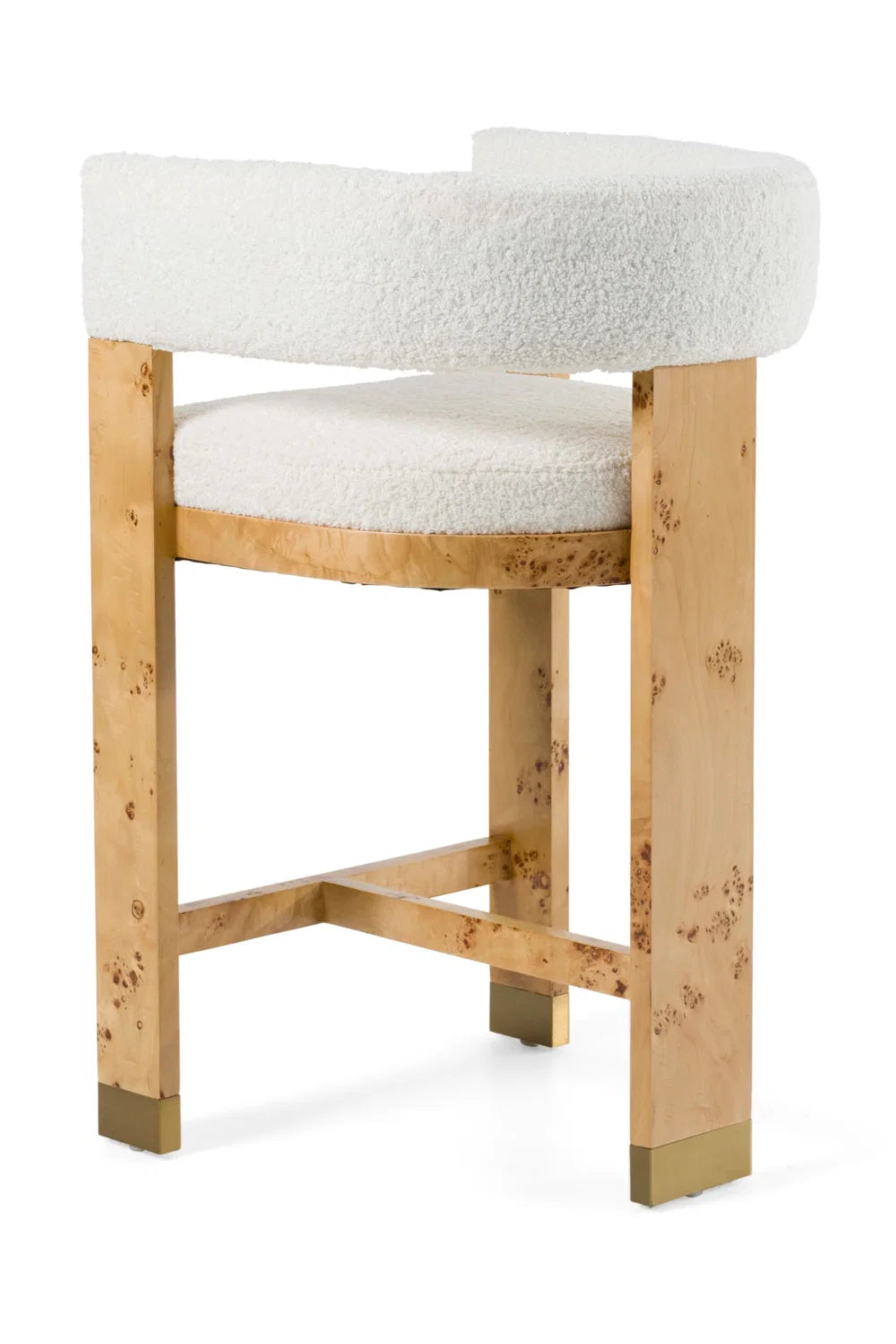 Luxury Upholstered Modern Fabric Counter Stool European Style for Villa
