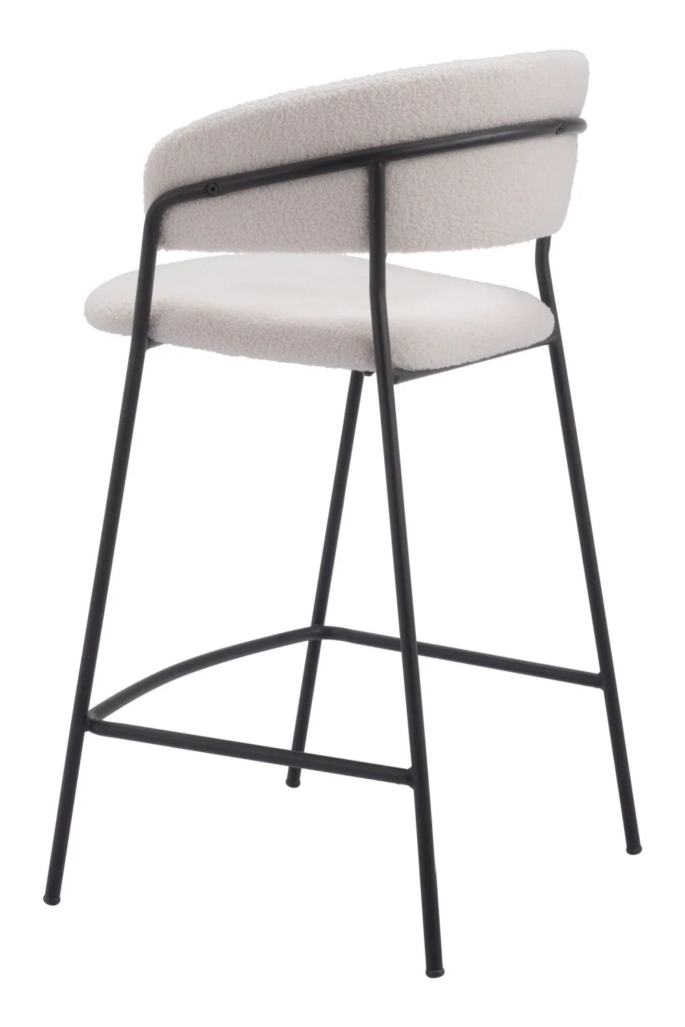 Luxury Upholstered Modern Fabric Counter Stool European Style for Villa
