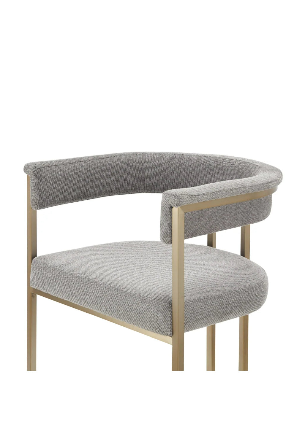 Luxury Upholstered Modern Fabric Counter Stool European Style for Villa