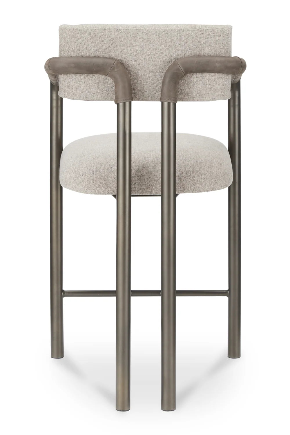 Luxury Upholstered Modern Fabric Counter Stool European Style for Villa