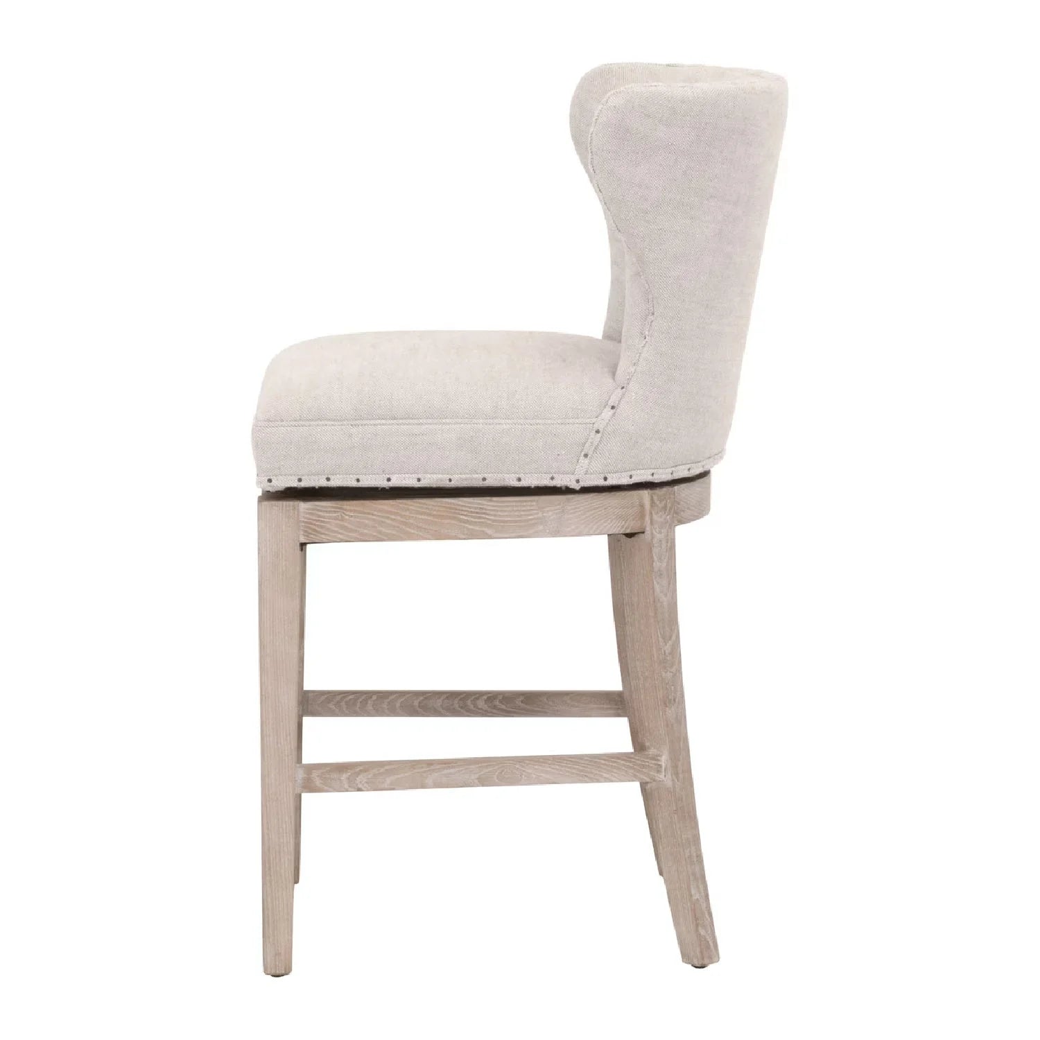 Luxury Upholstered Modern Fabric Counter Stool European Style for Villa
