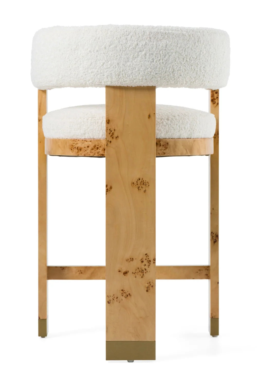 Luxury Upholstered Modern Fabric Counter Stool European Style for Villa