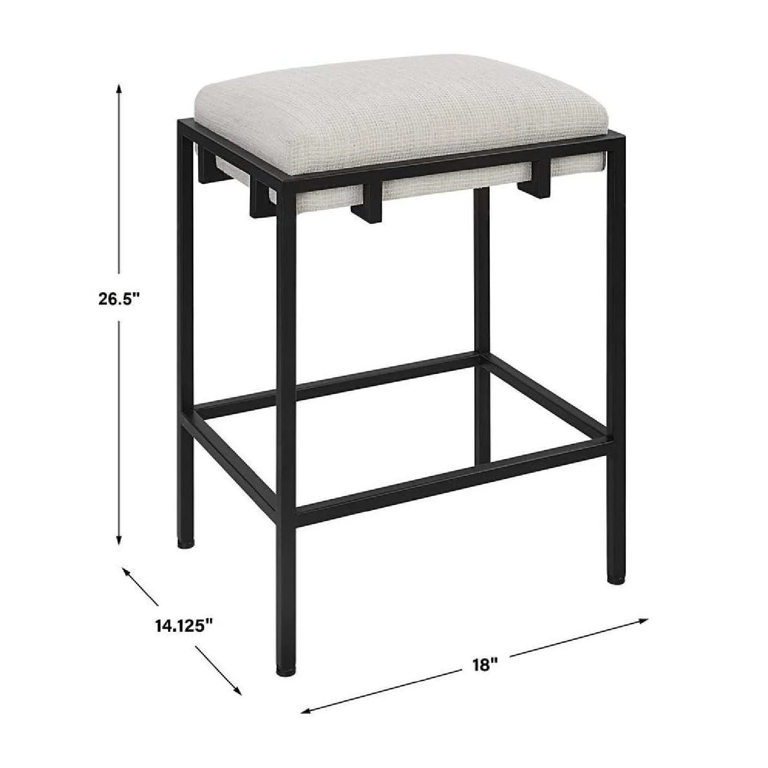 Luxury Upholstered Modern Fabric Counter Stool European Style for Villa