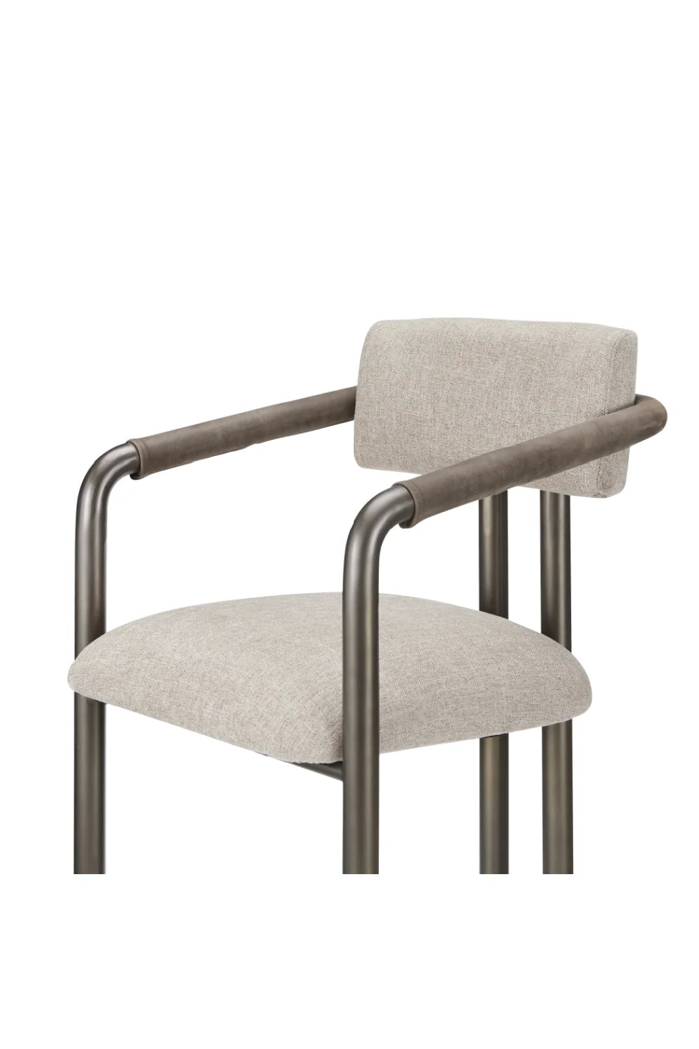Luxury Upholstered Modern Fabric Counter Stool European Style for Villa