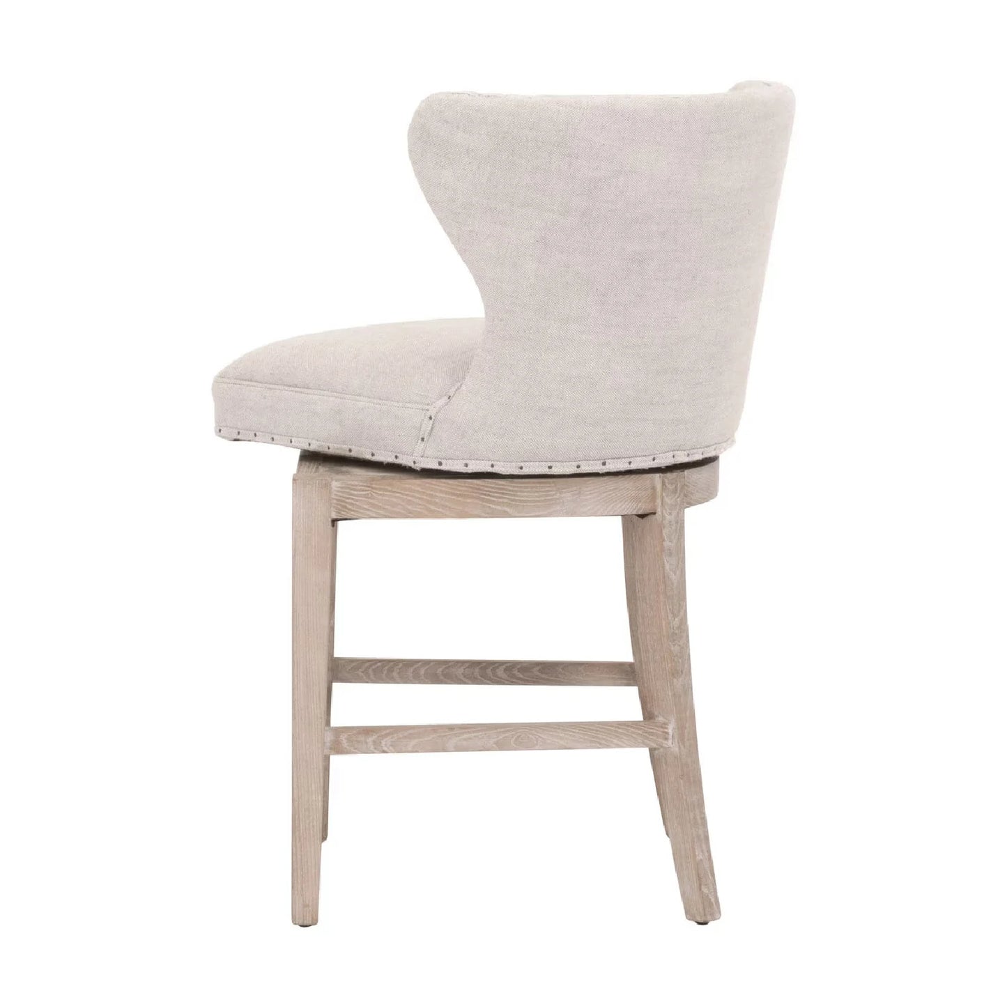 Luxury Upholstered Modern Fabric Counter Stool European Style for Villa