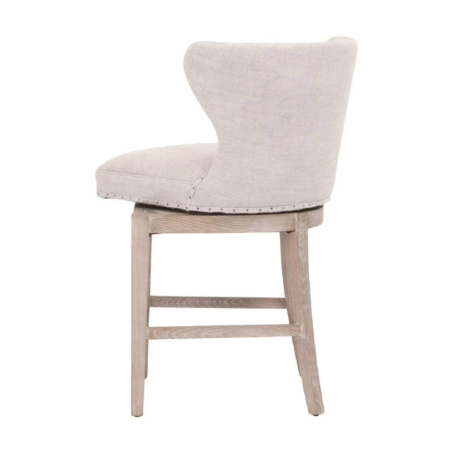 Luxury Upholstered Modern Fabric Counter Stool European Style for Villa