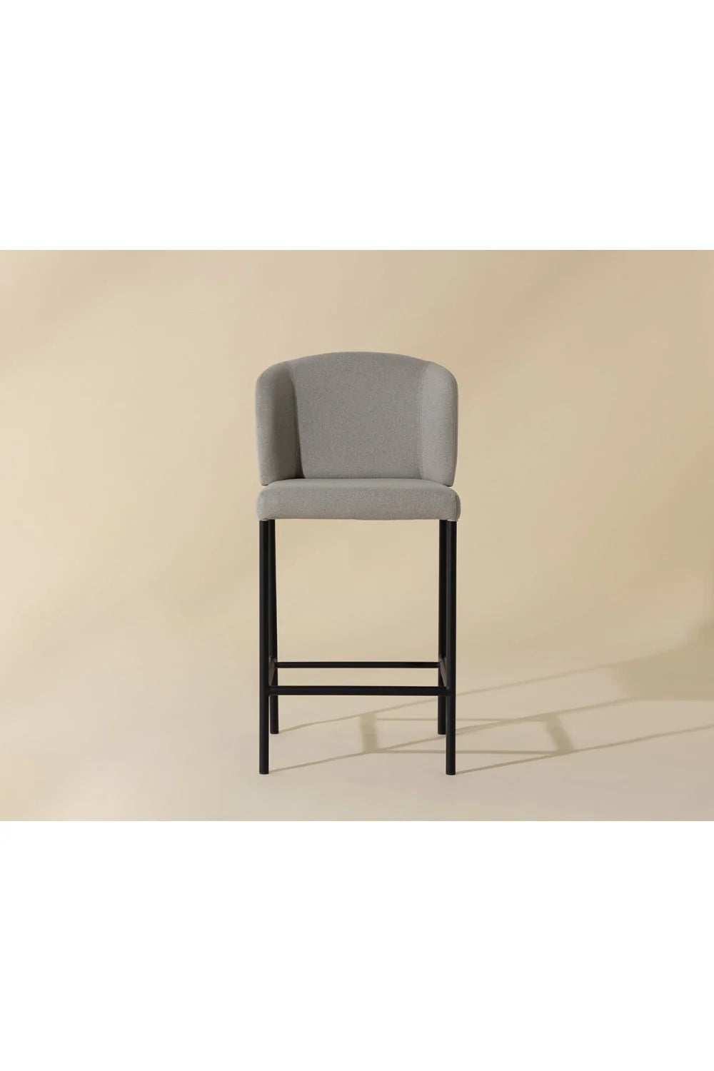 Luxury Upholstered Modern Fabric Counter Stool European Style for Villa