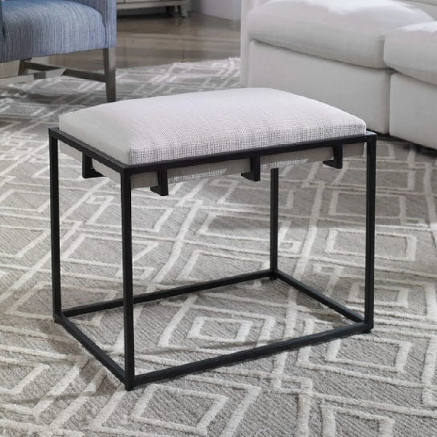 Luxury Upholstered Modern Fabric Counter Stool European Style for Villa